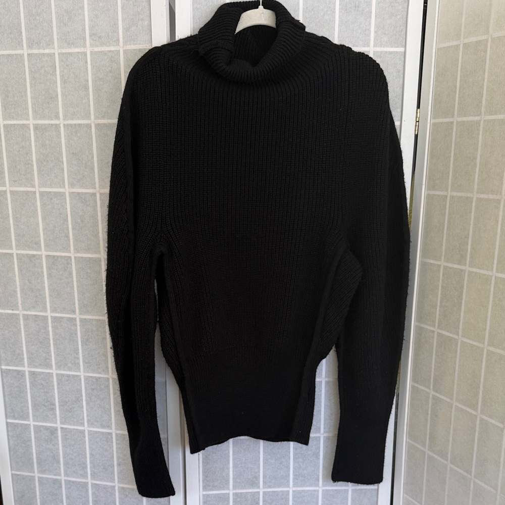 JNBY Black Turtleneck Wool Sweater
